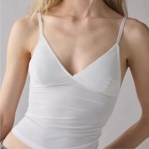 Urban Outfitters White Semi-Mesh Cami/Going Out Top